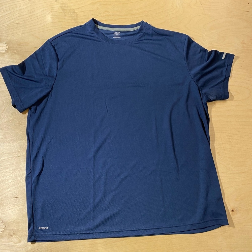 Athletic Works Men's Blue Athletic Shirt 2XL (50-52) (MX)